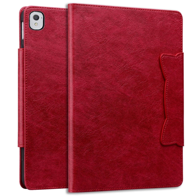 For iPad Air / Air 2 / 9.7 2017 / 2018 Cat Buckle Leather Smart Tablet Case