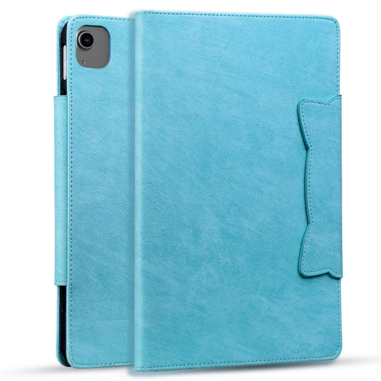 For iPad Pro 12.9 2022 / 2021 / 2020 / 2018 Cat Buckle Leather Smart Tablet Case