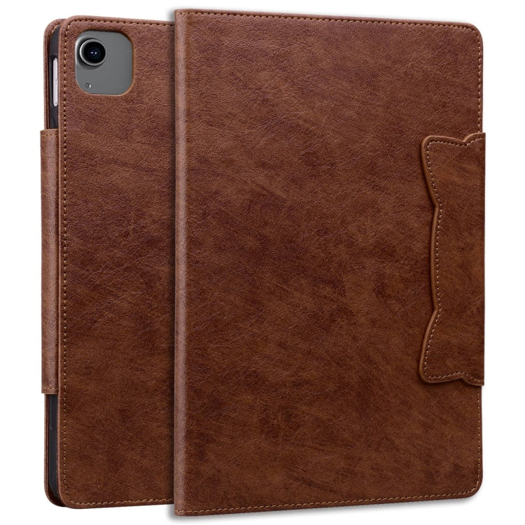 For iPad Pro 12.9 2022 / 2021 / 2020 / 2018 Cat Buckle Leather Smart Tablet Case