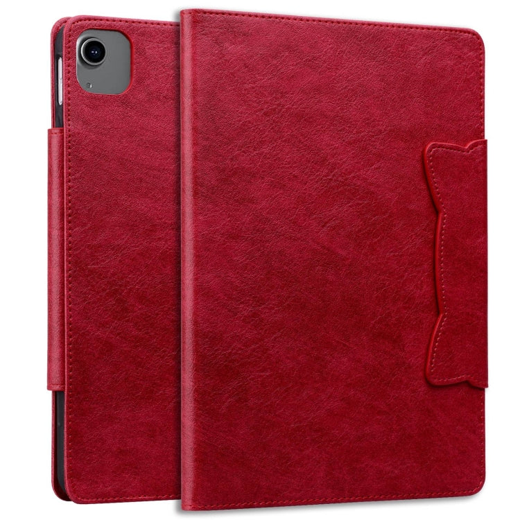 For iPad Pro 12.9 2022 / 2021 / 2020 / 2018 Cat Buckle Leather Smart Tablet Case