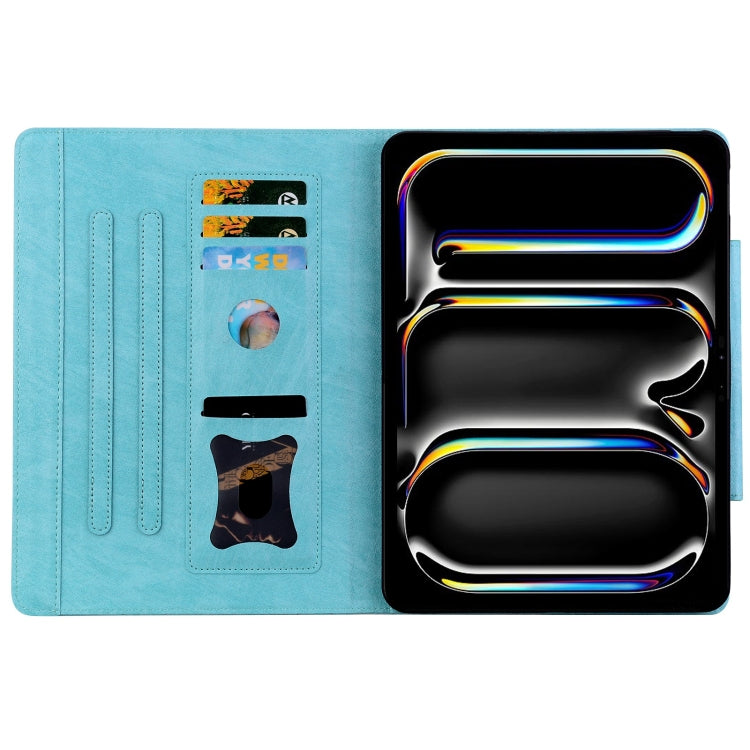 For iPad Pro 13 2025 / 2024 Cat Buckle Leather Smart Tablet Case