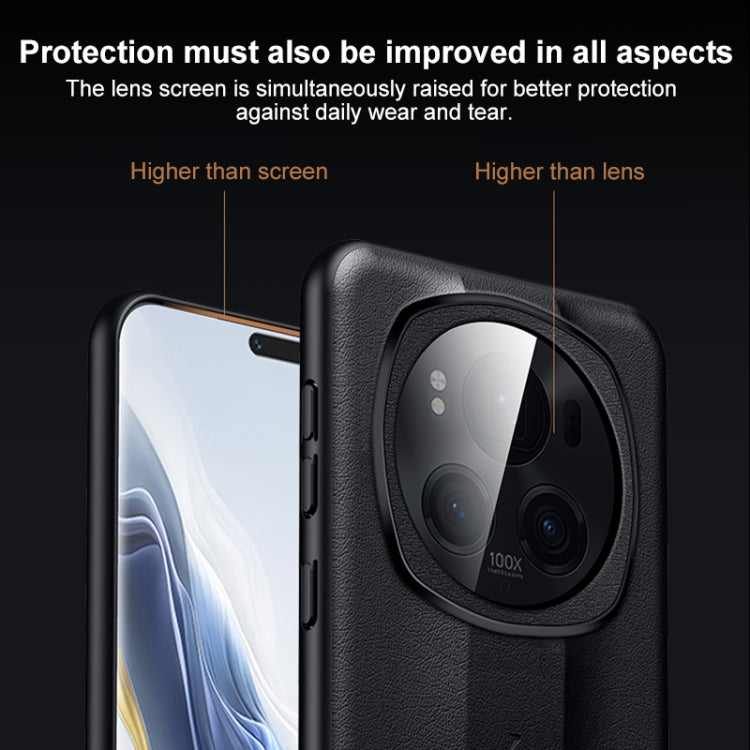 For Honor Magic6 SULADA Splicing Plain Leather PC Shockproof Phone Case