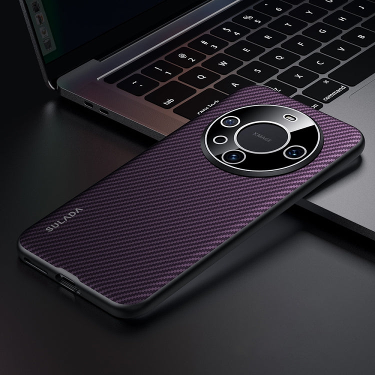 For Huawei Mate 60 Pro SULADA 600D Kevlar Texture PC Shockproof Phone Case