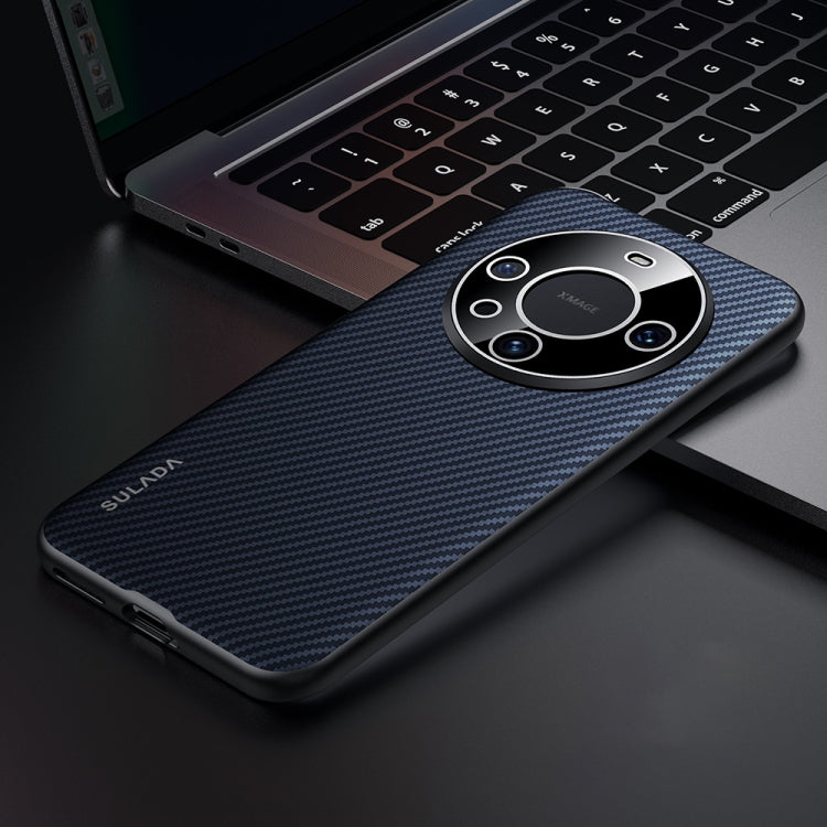 For Huawei Mate 60 Pro SULADA 600D Kevlar Texture PC Shockproof Phone Case