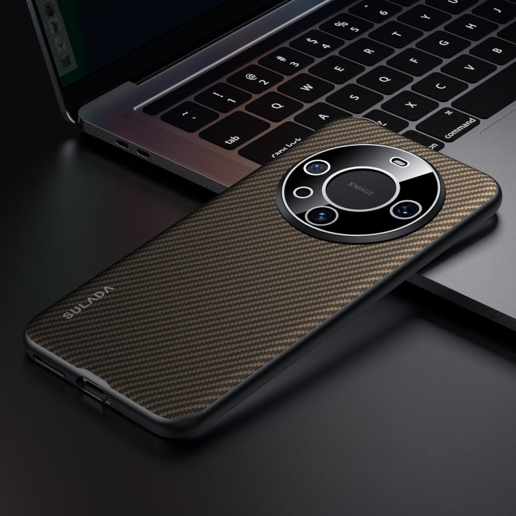 For Huawei Mate 60 Pro SULADA 600D Kevlar Texture PC Shockproof Phone Case