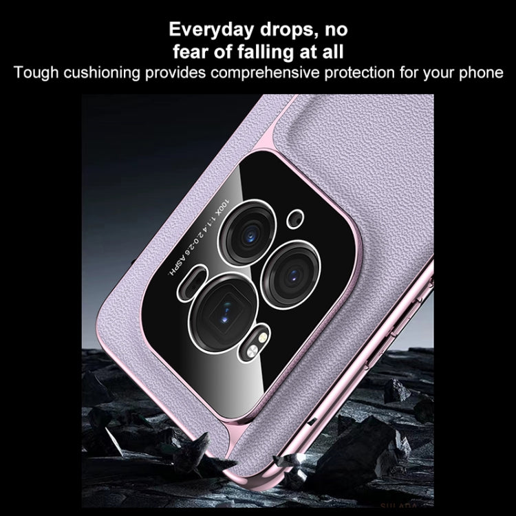 For Honor Magic6 Pro / Magic6 Ultimate SULADA Frameless Top Layer Cowhide Leather + PC Phone Case