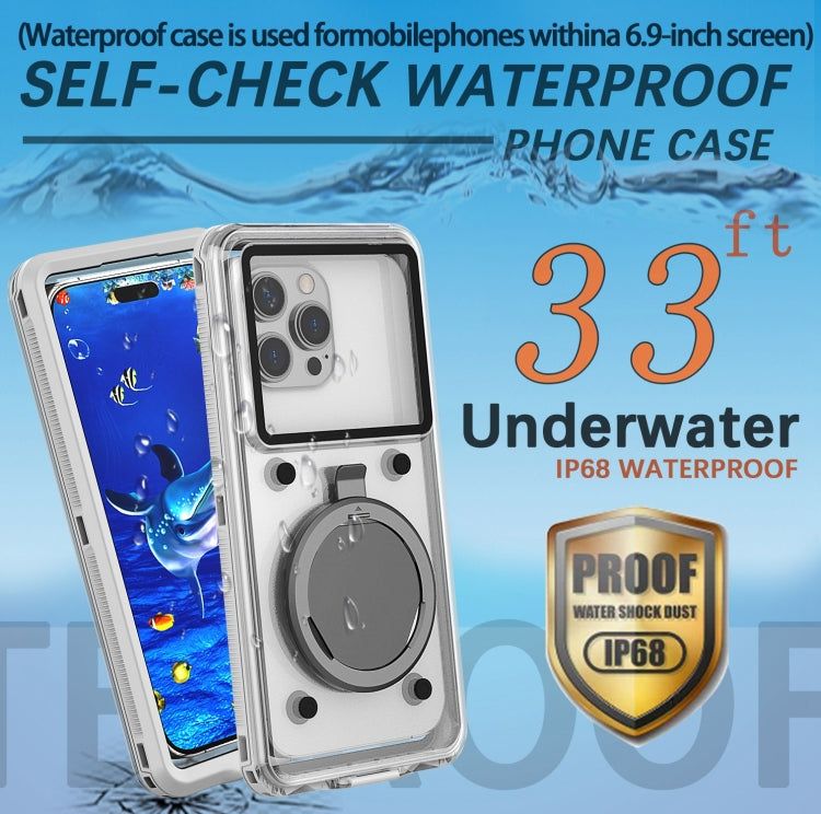 33ft 10m Underwater IP68 Waterproof Phone Case For Under 6.6 inch Phones