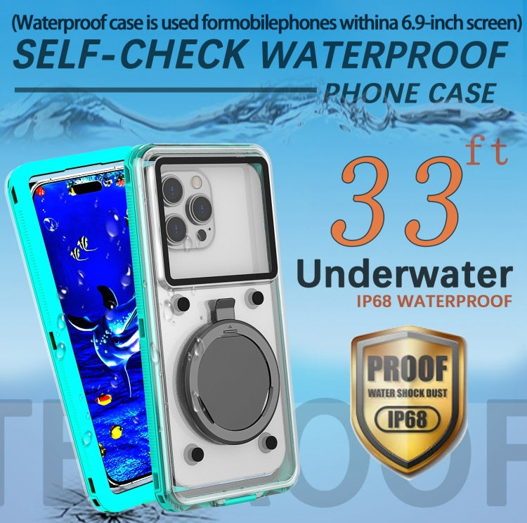 33ft 10m Underwater IP68 Waterproof Phone Case For Under 6.6 inch Phones