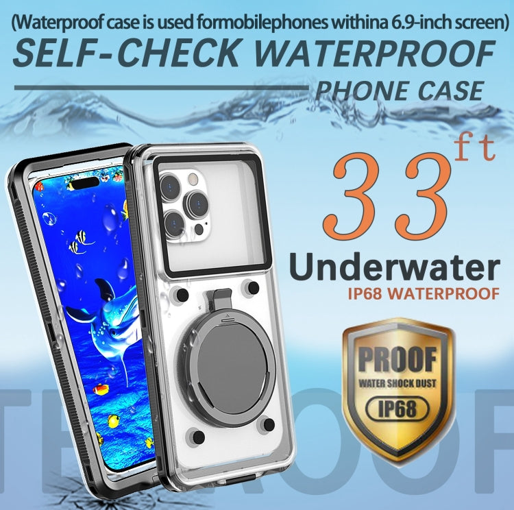 33ft 10m Underwater IP68 Waterproof Phone Case For Under 6.6 inch Phones