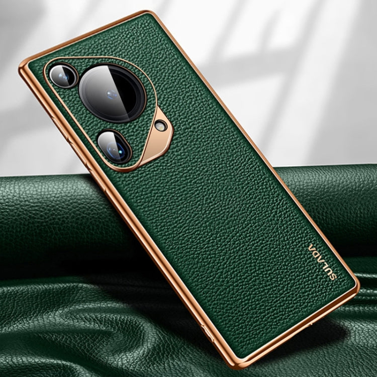 For Huawei Pura 70 Ultra SULADA TPU + Litchi Texture Leather Phone Case