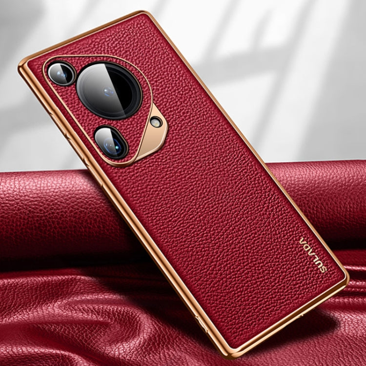 For Huawei Pura 70 Ultra SULADA TPU + Litchi Texture Leather Phone Case