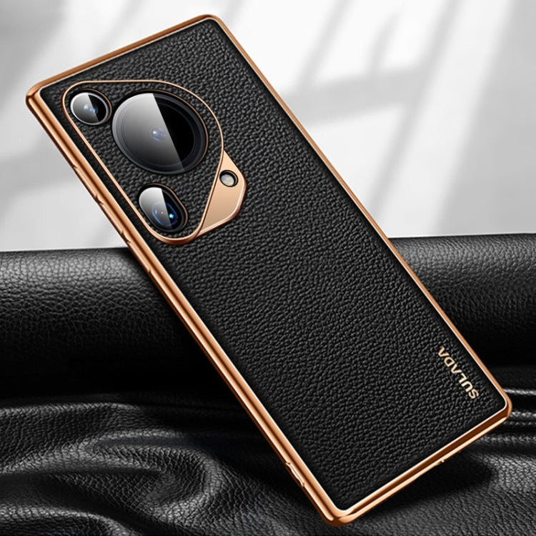 For Huawei Pura 70 Ultra SULADA TPU + Litchi Texture Leather Phone Case