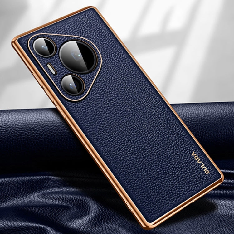 For Huawei Pura 70 SULADA TPU + Litchi Texture Leather Phone Case