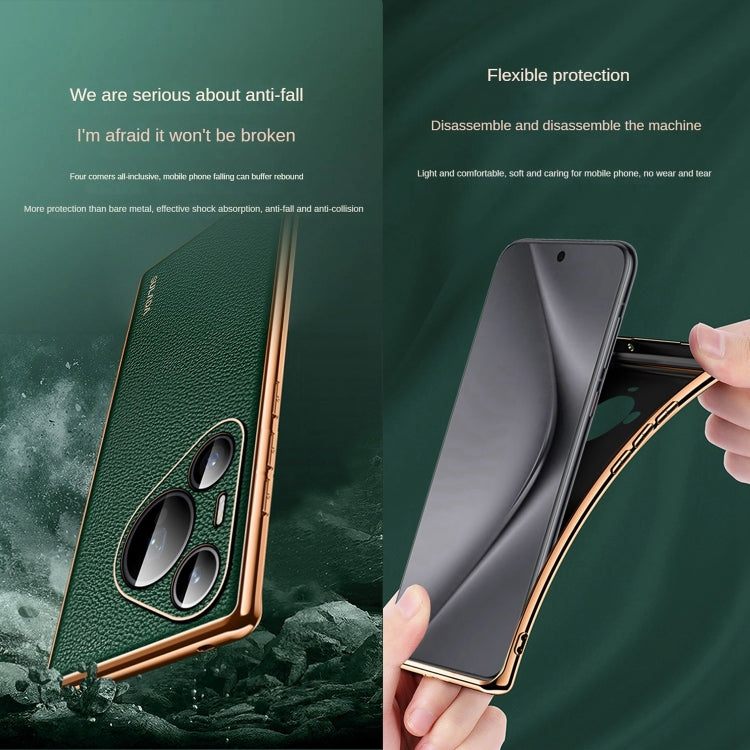 For Huawei Pura 70 Pro SULADA TPU + Litchi Texture Leather Phone Case