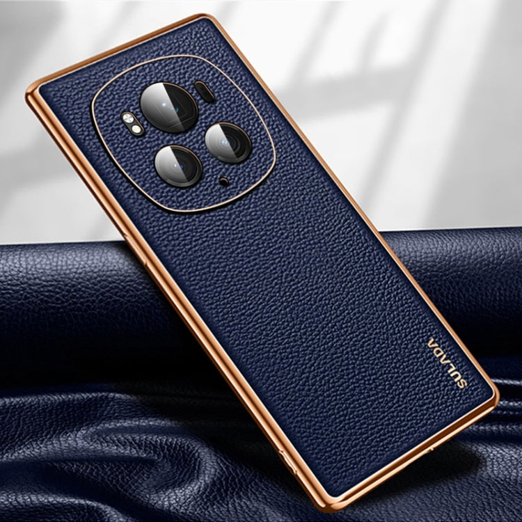For Honor Magic6 Pro SULADA TPU + Litchi Texture Leather Phone Case