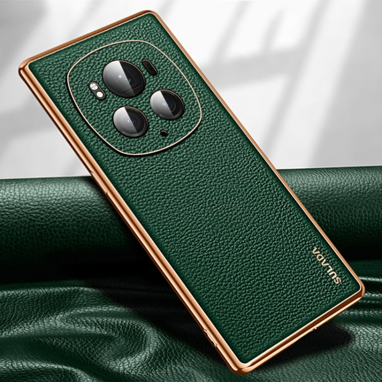 For Honor Magic6 Pro SULADA TPU + Litchi Texture Leather Phone Case