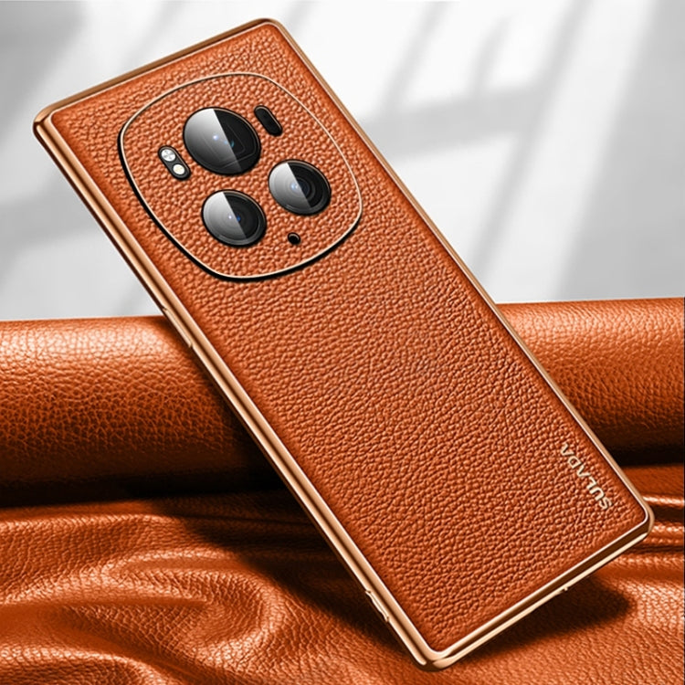 For Honor Magic6 Pro SULADA TPU + Litchi Texture Leather Phone Case