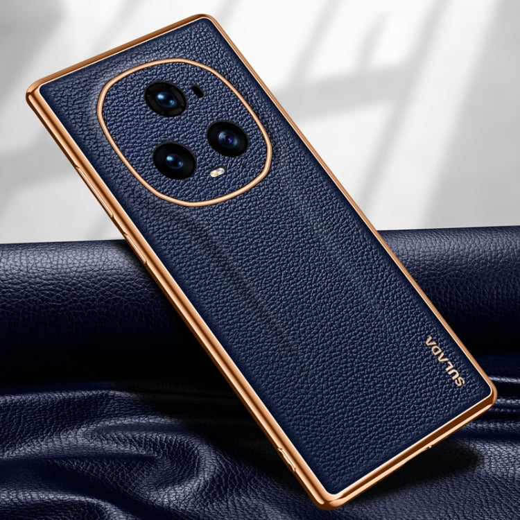 For Honor Magic5 Ultimate SULADA TPU + Litchi Texture Leather Phone Case