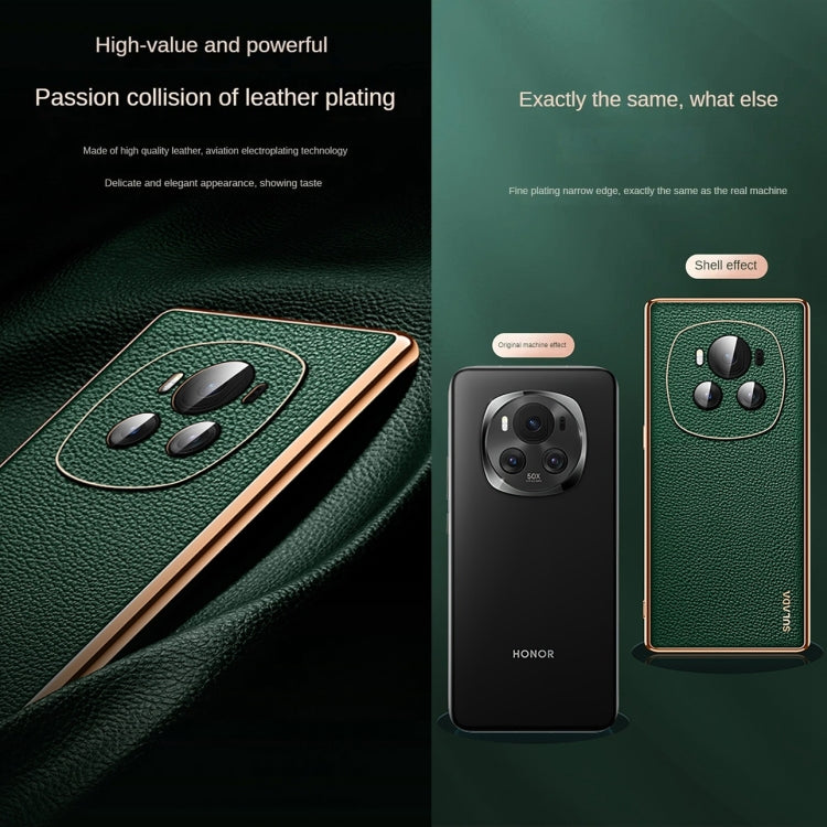 For Honor Magic6 Pro SULADA TPU + Litchi Texture Leather Phone Case