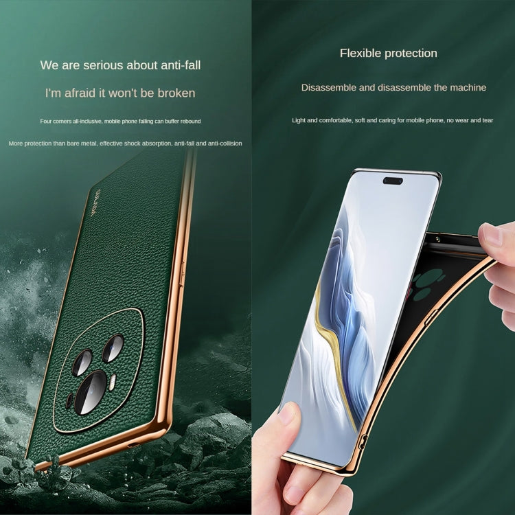 For Honor Magic6 Pro SULADA TPU + Litchi Texture Leather Phone Case
