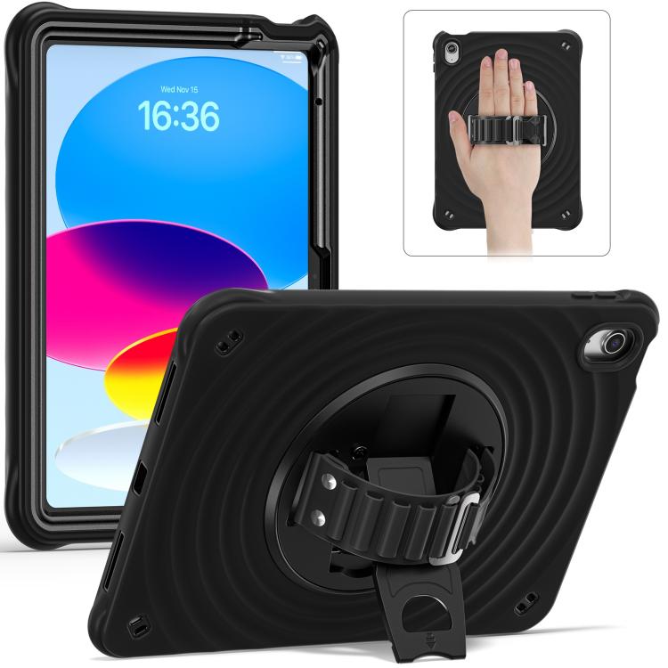 For iPad 2025 / 2022 Rotation Holder Silicone Hybrid PC Tablet Case
