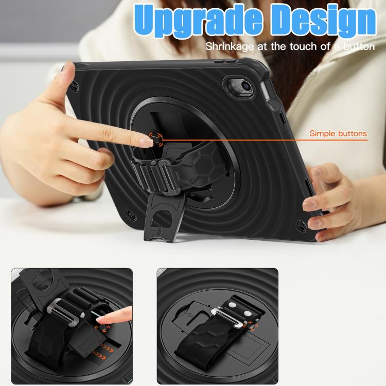 For iPad 2025 / 2022 Rotation Holder Silicone Hybrid PC Tablet Case