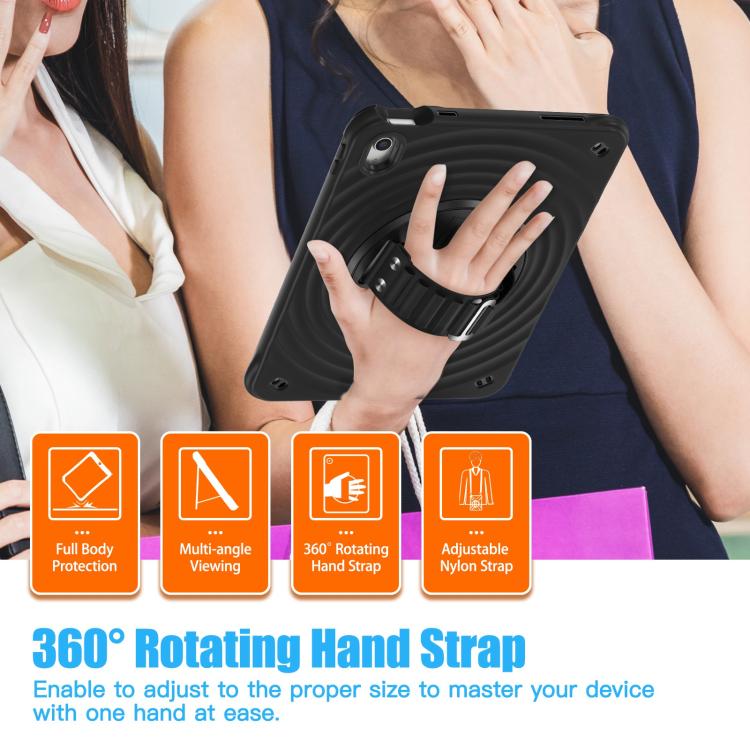 For iPad 2025 / 2022 Rotation Holder Silicone Hybrid PC Tablet Case