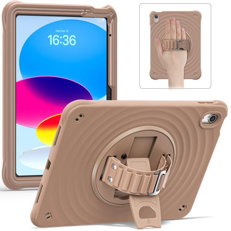 For iPad 2025 / 2022 Rotation Holder Silicone Hybrid PC Tablet Case