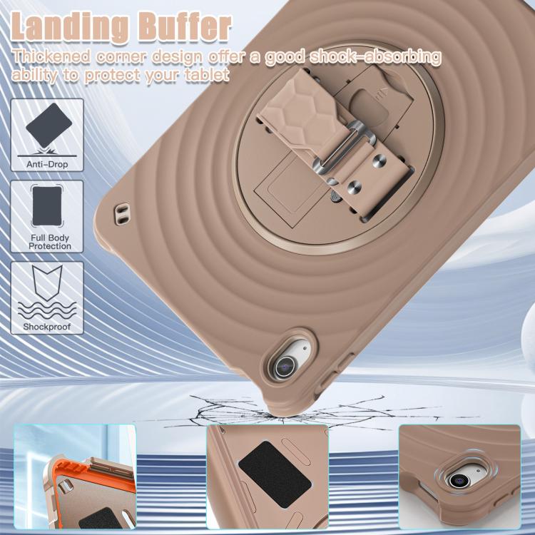 For iPad 2025 / 2022 Rotation Holder Silicone Hybrid PC Tablet Case