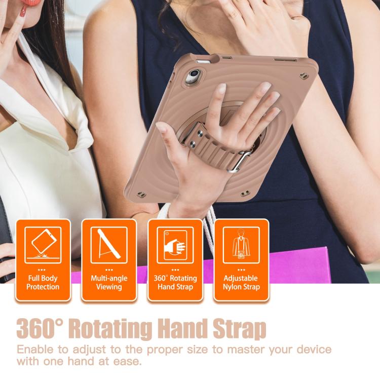 For iPad 2025 / 2022 Rotation Holder Silicone Hybrid PC Tablet Case