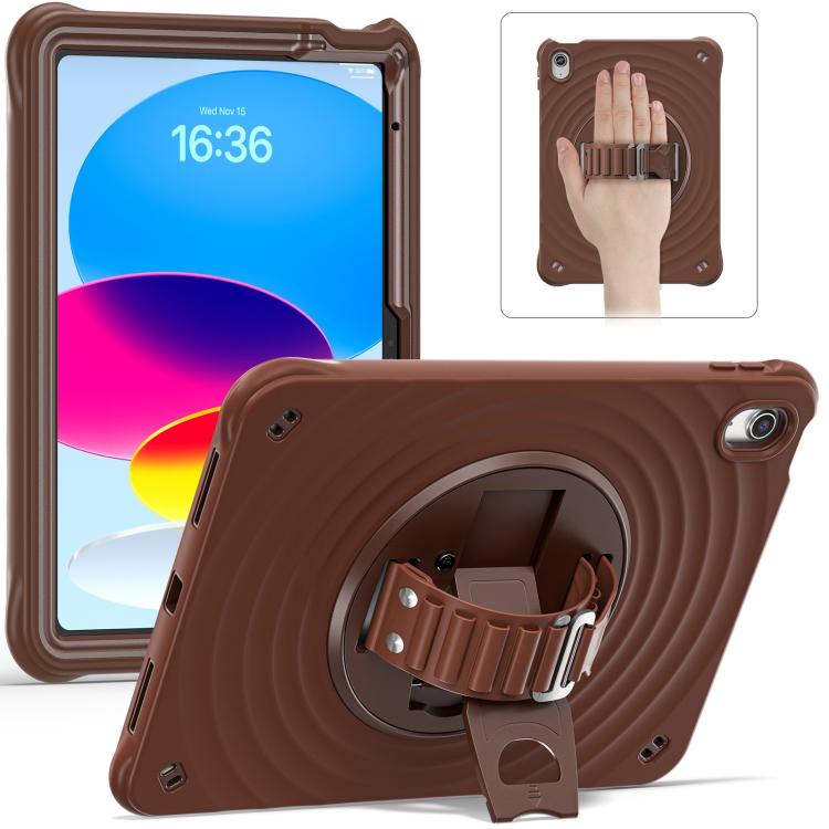 For iPad 2025 / 2022 Rotation Holder Silicone Hybrid PC Tablet Case