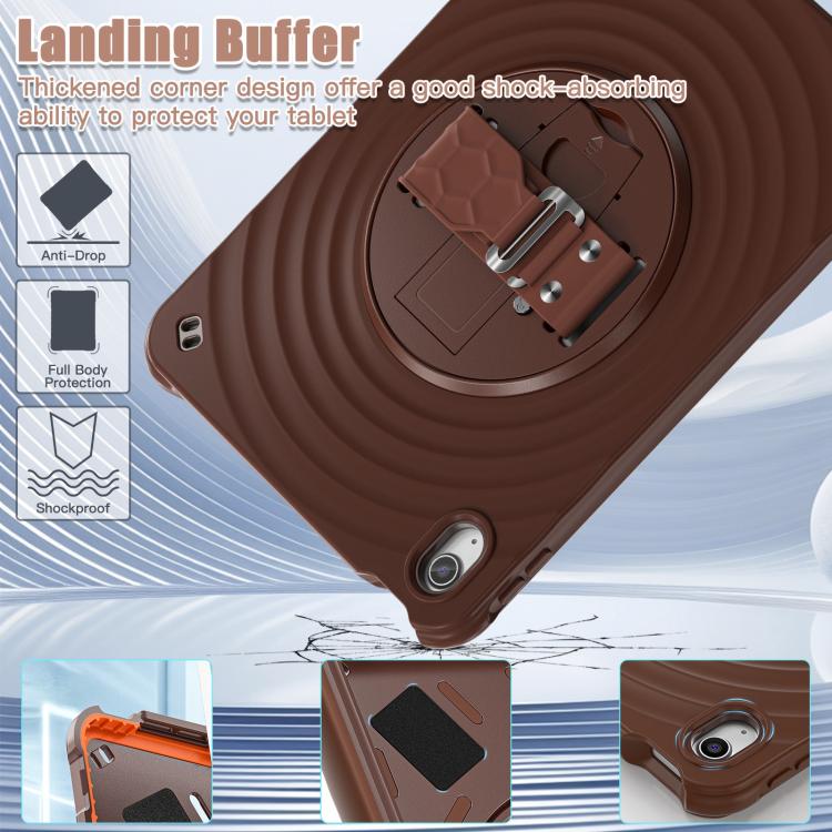 For iPad 2025 / 2022 Rotation Holder Silicone Hybrid PC Tablet Case