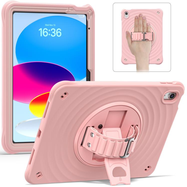 For iPad 2025 / 2022 Rotation Holder Silicone Hybrid PC Tablet Case