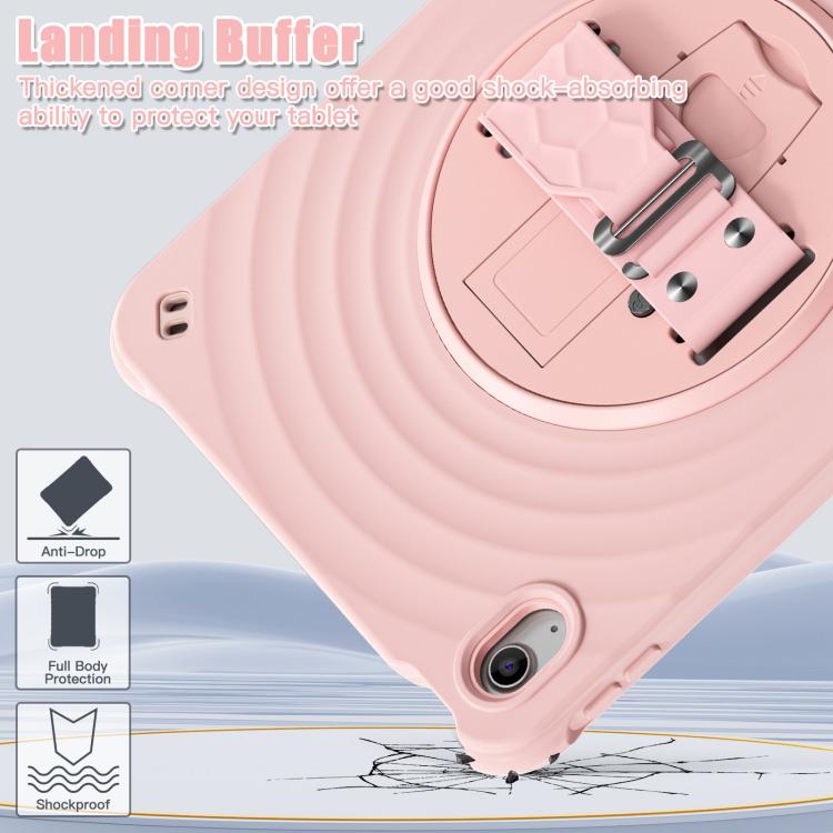 For iPad 2025 / 2022 Rotation Holder Silicone Hybrid PC Tablet Case