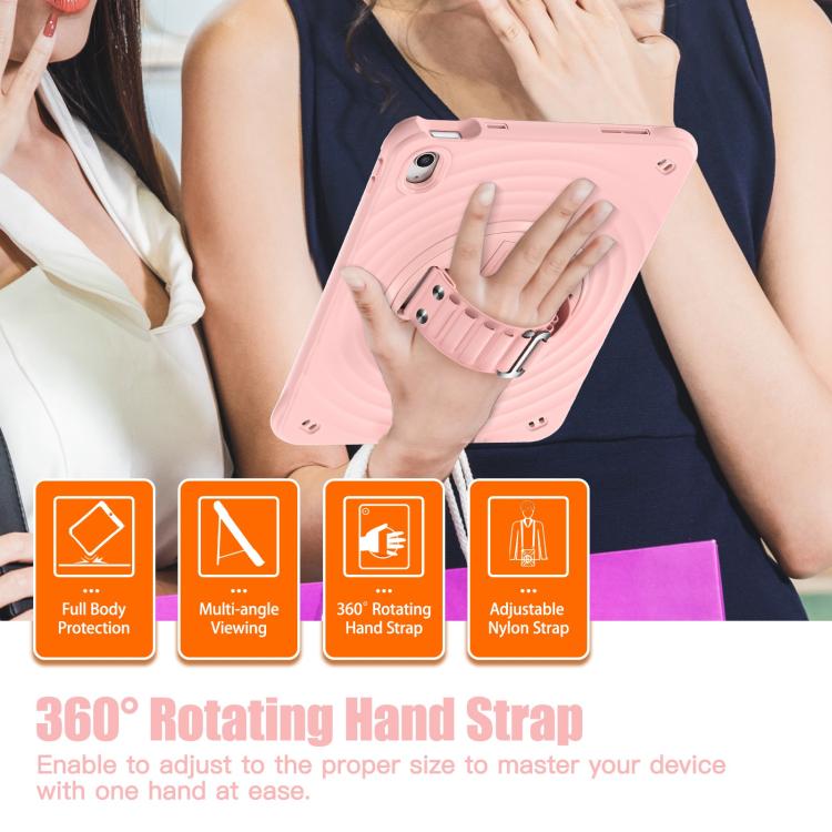For iPad 2025 / 2022 Rotation Holder Silicone Hybrid PC Tablet Case