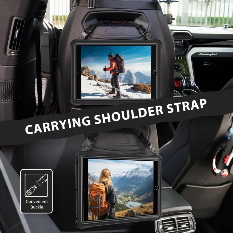 For iPad 10.2 2021 / 2020 / 2019 Rotation Holder Silicone Hybrid PC Tablet Case