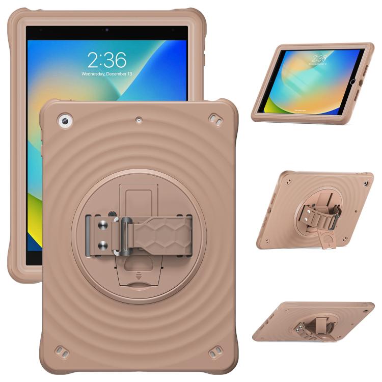 For iPad 10.2 2021 / 2020 / 2019 Rotation Holder Silicone Hybrid PC Tablet Case