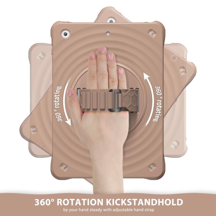 For iPad 10.2 2021 / 2020 / 2019 Rotation Holder Silicone Hybrid PC Tablet Case