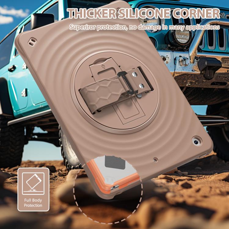For iPad 10.2 2021 / 2020 / 2019 Rotation Holder Silicone Hybrid PC Tablet Case
