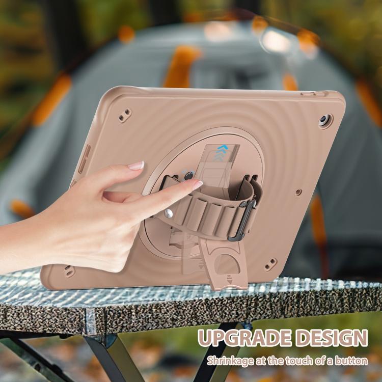 For iPad 10.2 2021 / 2020 / 2019 Rotation Holder Silicone Hybrid PC Tablet Case