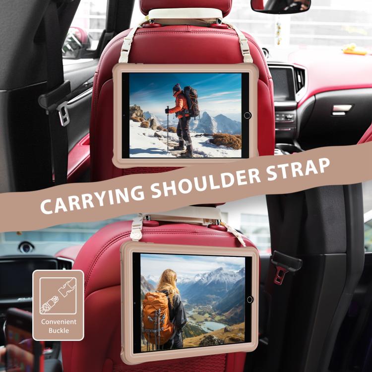 For iPad 10.2 2021 / 2020 / 2019 Rotation Holder Silicone Hybrid PC Tablet Case