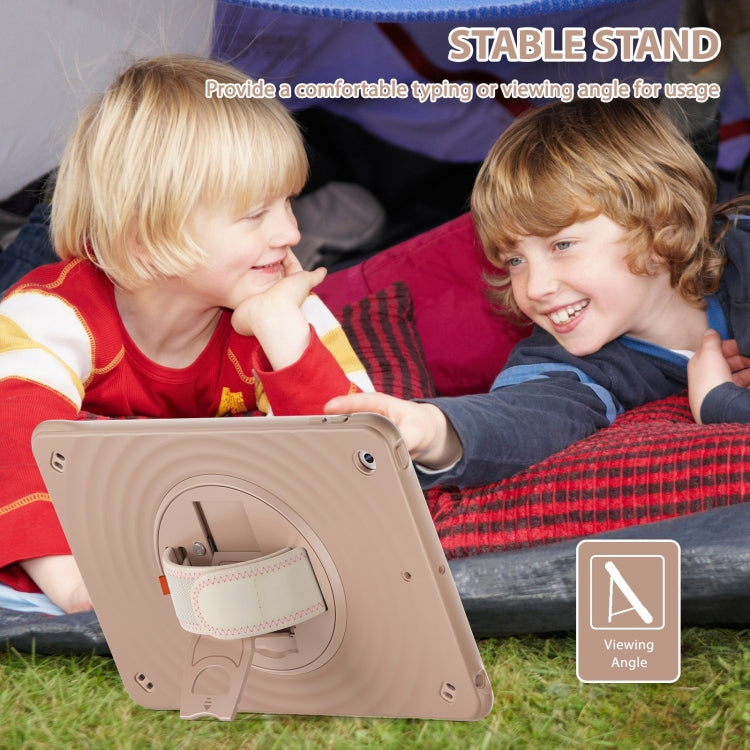 For iPad 10.2 2021 / 2020 / 2019 Rotation Holder Silicone Hybrid PC Tablet Case