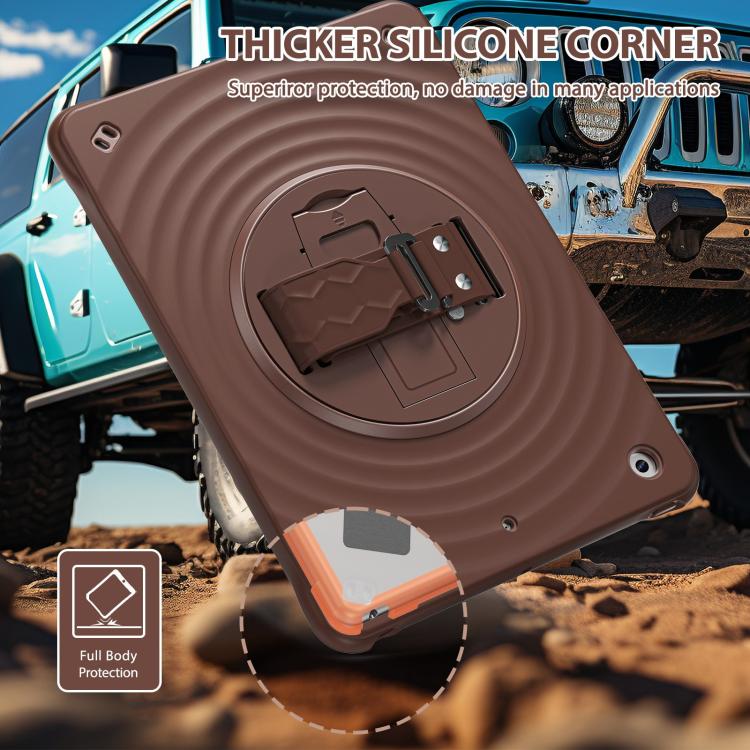 For iPad 10.2 2021 / 2020 / 2019 Rotation Holder Silicone Hybrid PC Tablet Case