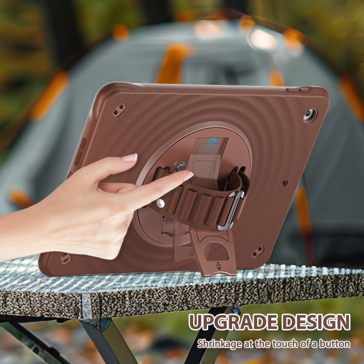 For iPad 10.2 2021 / 2020 / 2019 Rotation Holder Silicone Hybrid PC Tablet Case