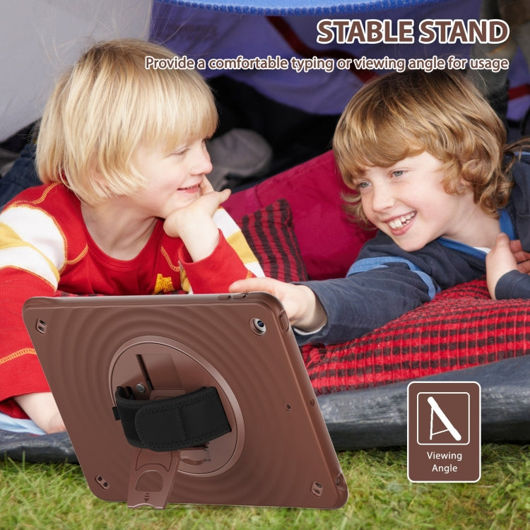 For iPad 10.2 2021 / 2020 / 2019 Rotation Holder Silicone Hybrid PC Tablet Case