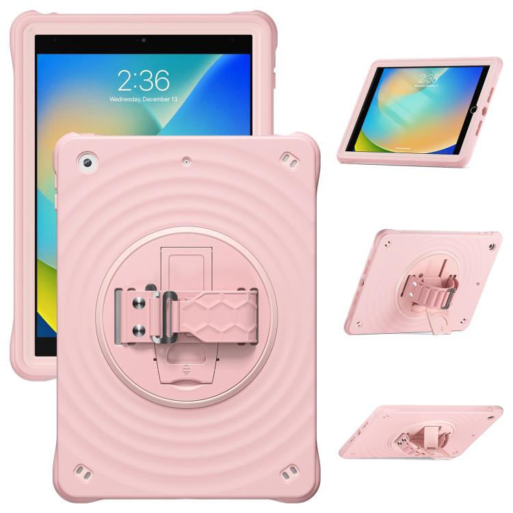 For iPad 10.2 2021 / 2020 / 2019 Rotation Holder Silicone Hybrid PC Tablet Case