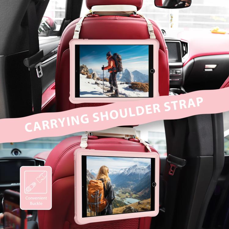 For iPad 10.2 2021 / 2020 / 2019 Rotation Holder Silicone Hybrid PC Tablet Case