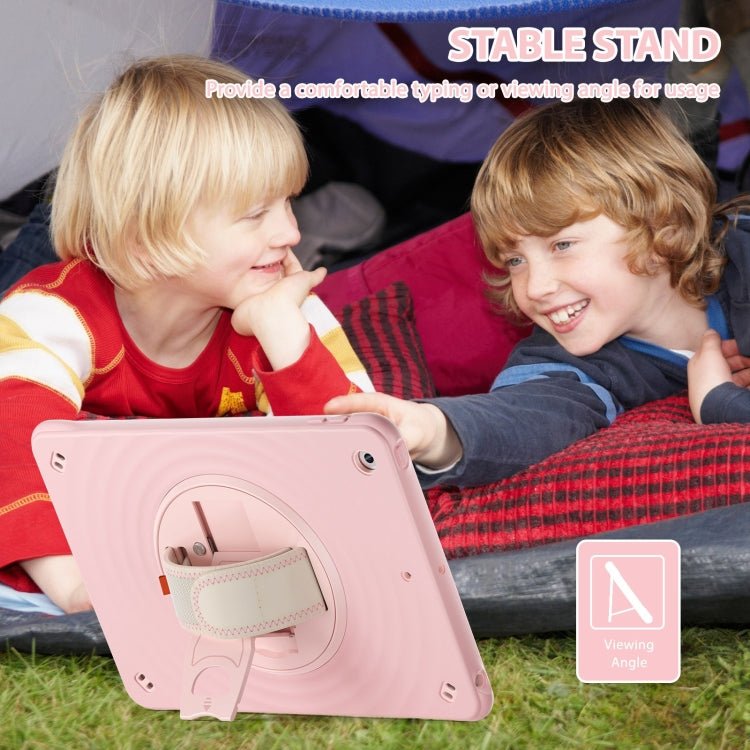 For iPad 10.2 2021 / 2020 / 2019 Rotation Holder Silicone Hybrid PC Tablet Case
