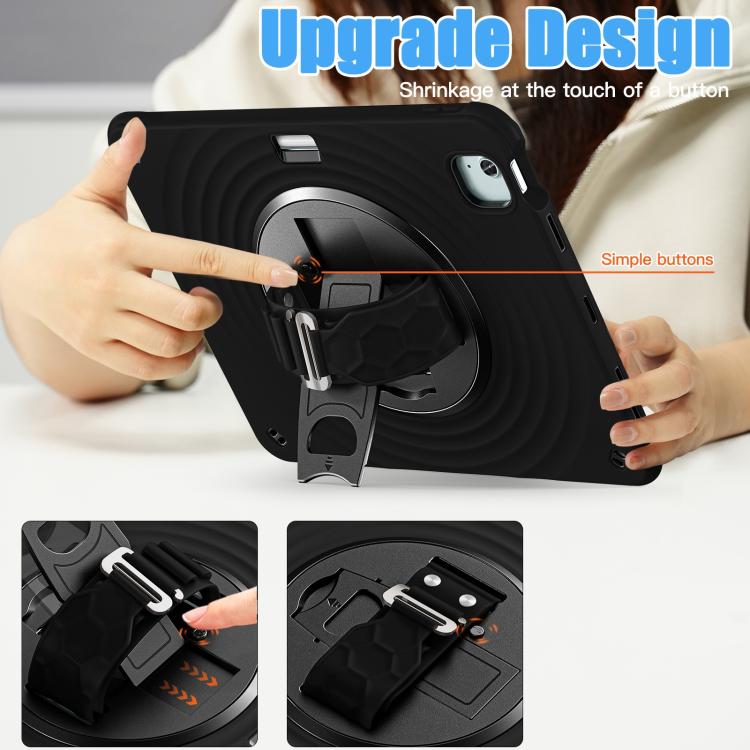 For iPad Air 13 2026 / 2025 / 2024 Rotation Holder Silicone Hybrid PC Tablet Case