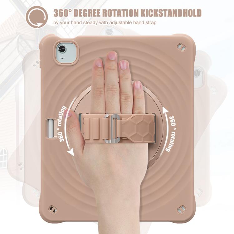 For iPad Air 13 2026 / 2025 / 2024 Rotation Holder Silicone Hybrid PC Tablet Case